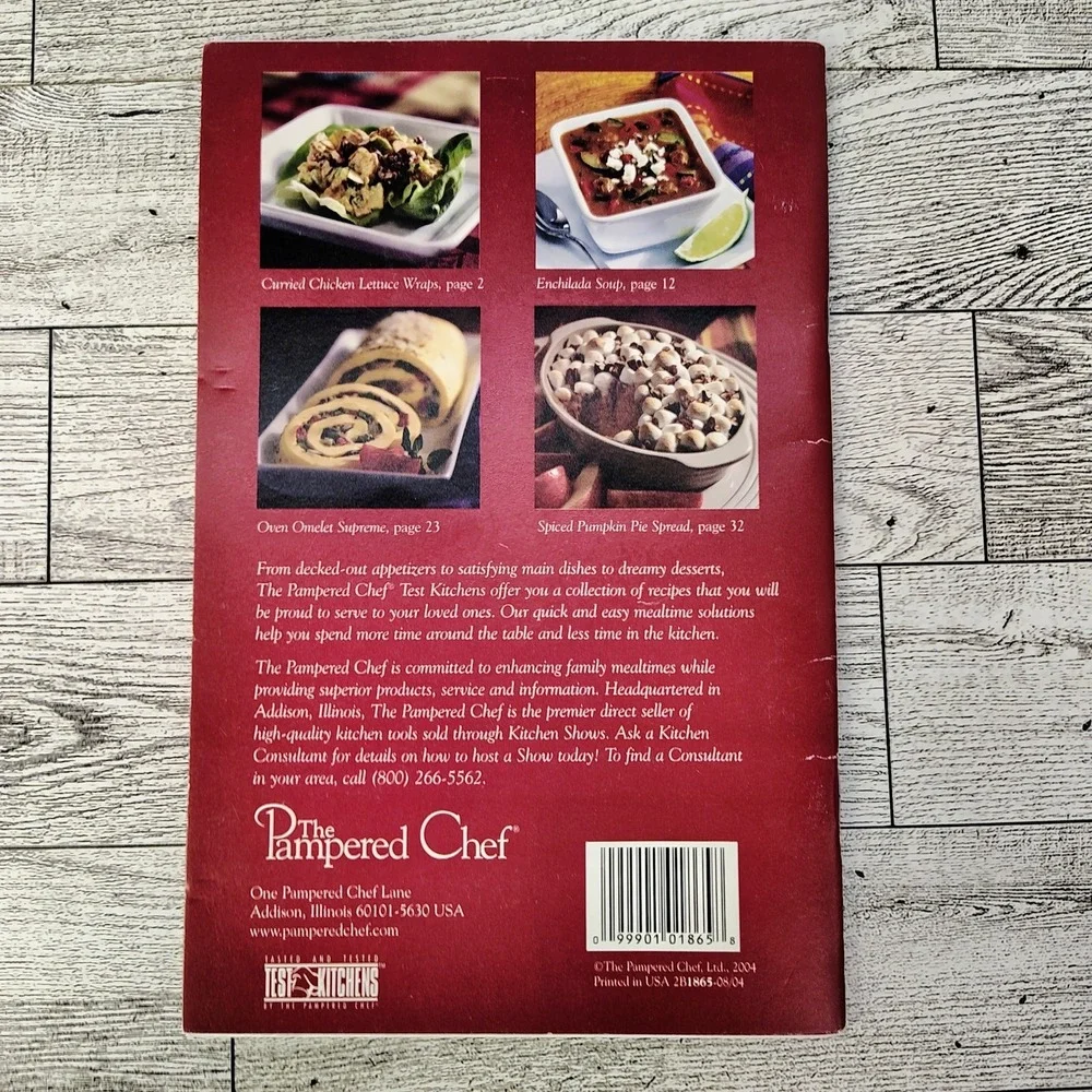 Pampered‎ Chef 2004 Fall Winter Cookbook Booklet Recipe Collection GOOD